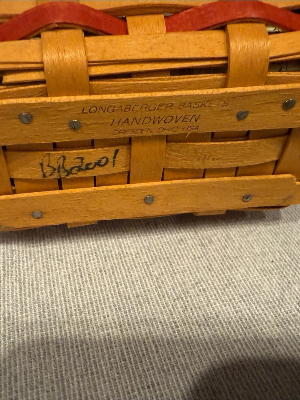 Longaberger Collectible 2001 Inaugural Basket
